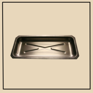 A-68-C, 1931 Cabriolet Pan. Fits slant windshield Fordor & late 1931 Coupe. This pan is Die stamped with the "X" design, 11 1/2" Wide X 27 1/2" Long X 2 1/2" Deep.