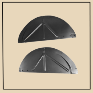 A-FPP-4, 1928-31, Coupe, Cabriolet & Sport Coupe Inner wheel well Panels. Die stamped, duplicate of the original. Sold in pairs only.