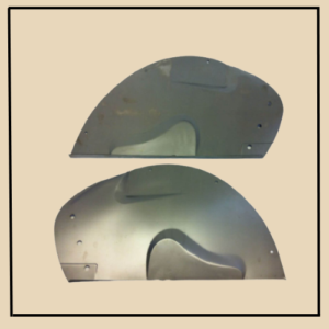A-FPP-2, 1928-31, Tudor Sedan Inner Rear wheel well panels. A double die stamped, two Hump panel. Duplicate of the original. Sold only in pairs.