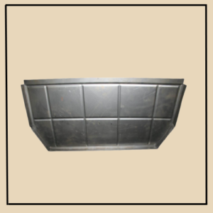 AC-6568-C, 1931 Cabriolet Trunk or rumble area floor Panel. Die stamped. This is similar to the 1930 panel, except it has(2) angled corners.