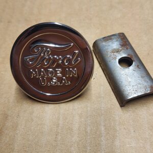 A-17762-AR ~ 1926 to Early 1928, Model A Bumper Medallion, Center Round Style