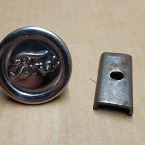 A-17762-B ~ 1928-29, Model A Bumper Medallion, Center Round Style.